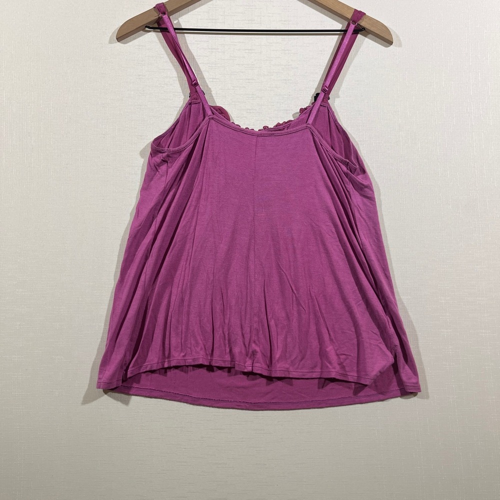 Betsey Johnson Intimates Cami Top M Women's Purple Coquette Y2K Ruffle Babydoll - Picture 6 of 6